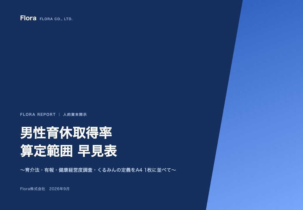 男性育休取得率 算定範囲 早見表 の表紙