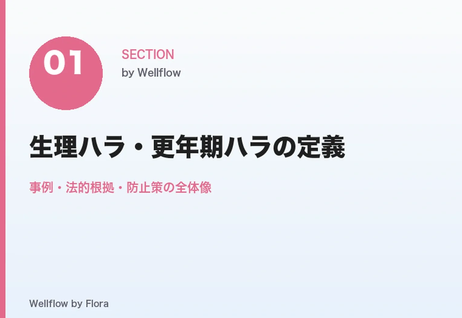 生理ハラ・更年期ハラの定義と全体像